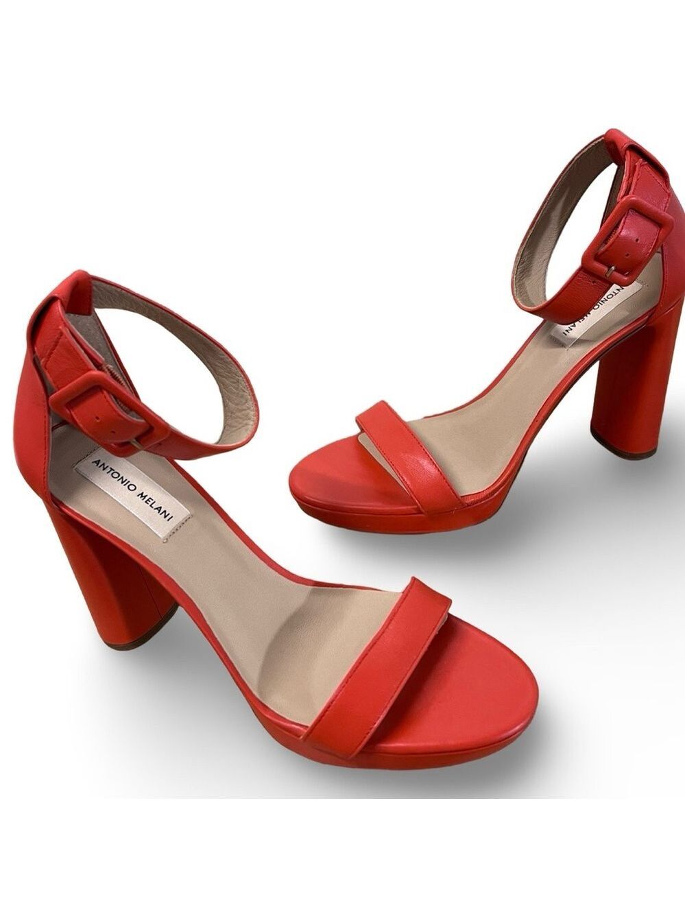 NWOB $118 Antonio Melani
Caci Leather Ankle Wrap Dress Sandals - Picture 2 of 7